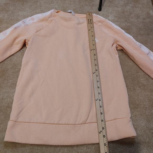 Adidas Size Small S Light Pink Sweatshirt Workout Long Sleeve Comfy Athleisure - Picture 5 of 9